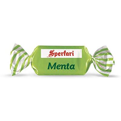 Sperlari Caramelle Dure Alla Menta Incartate Singolarmente, Sacchetto Di 1 Kg Sperlari Caramelle Dure Alla Menta Incartate Singolarmente, Sacchetto Di 1 Kg