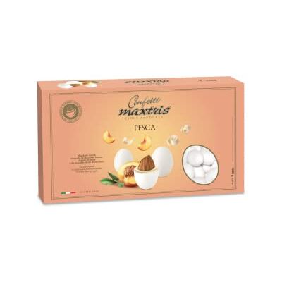 Confetti Maxtris con di MANDORLA tostata al gusto di PESCA, 1 Kg. Confetti Maxtris con di MANDORLA tostata al gusto di PESCA, 1 Kg.
