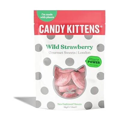 Candy Dolci gourmet vegani alla fragola selvatica – Dolci gommosi senza olio di palma realizzati con succo di frutta e aromi naturali, 54 g Candy Dolci gourmet vegani alla fragola selvatica – Dolci gommosi senza olio di palma realizzati con succo di frutta e aromi naturali, 54 g