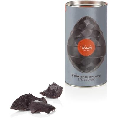 Venchi Uovo di Cioccolato Fondente Salato, 150 Gr, Gusto Cioccolato Fondente con Granella di Caramello Salato, Senza Glutine, con Sorpresa, Collezione Pasqua , Idea Regalo Venchi Uovo di Cioccolato Fondente Salato, 150 Gr, Gusto Cioccolato Fondente con Granella di Caramello Salato, Senza Glutine, con Sorpresa, Collezione Pasqua , Idea Regalo