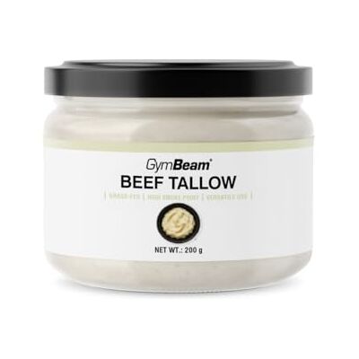 GymBeam Sego di Manzo 100% Grasso Animale da Bovini Allevati al Pascolo, Elevato Punto di Fumo, Ideale per Fritture e Cotture, Perfetto per Diete Keto, Paleo e Low-Carb, Senza Glutine GymBeam Sego di Manzo 100% Grasso Animale da Bovini Allevati al Pascolo, Elevato Punto di Fumo, Ideale per Fritture e Cotture, Perfetto per Diete Keto, Paleo e Low-Carb, Senza Glutine