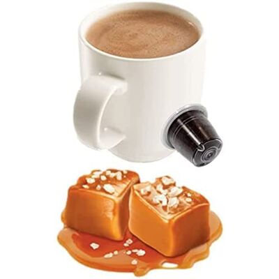 KICKKICK Capsule Caramello Salato Compatibili con Nespresso (50PZ) Made in Italy, Bevanda Calda per Macchina da Caffè, Cialde Toffee al Gusto Mou KICKKICK Capsule Caramello Salato Compatibili con Nespresso (50PZ) Made in Italy, Bevanda Calda per Macchina da Caffè, Cialde Toffee al Gusto Mou