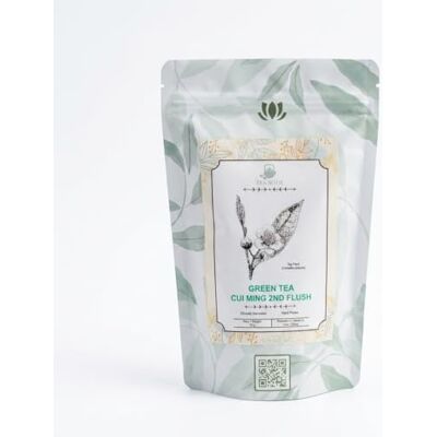 TEA SOUL Tè Verde Cui Ming 2nd Flush, Foglie Sfuse, Origine Yunnan Cina, Raccolta a Mano, 50g TEA SOUL Tè Verde Cui Ming 2nd Flush, Foglie Sfuse, Origine Yunnan Cina, Raccolta a Mano, 50g