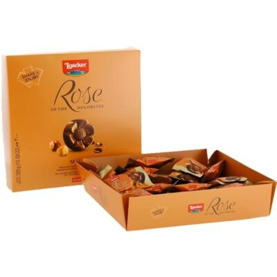 Loacker , Rose of the Dolomites Milk, Praline di Cioccolato al Latte con Crema di Nocciole e Cacao Finissimo, Idea Regalo da Condividere, Merenda e Snack, 1 Confezione da 24 Cioccolatini (300g) Loacker , Rose of the Dolomites Milk, Praline di Cioccolato al Latte con Crema di Nocciole e Cacao Finissimo, Idea Regalo da Condividere, Merenda e Snack, 1 Confezione da 24 Cioccolatini (300g)