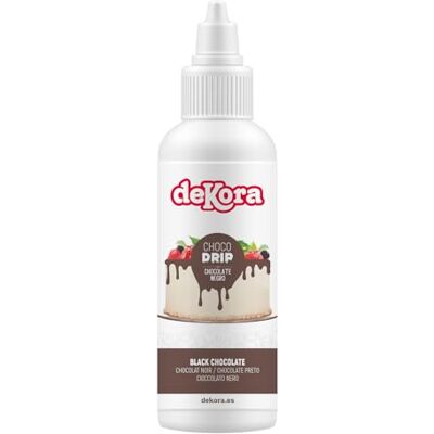 dekora – Choco Drip Colore Cioccolato Nero Decorazione con Effetto a Goccia per Torte Drip Cake 180g dekora – Choco Drip Colore Cioccolato Nero Decorazione con Effetto a Goccia per Torte Drip Cake 180g