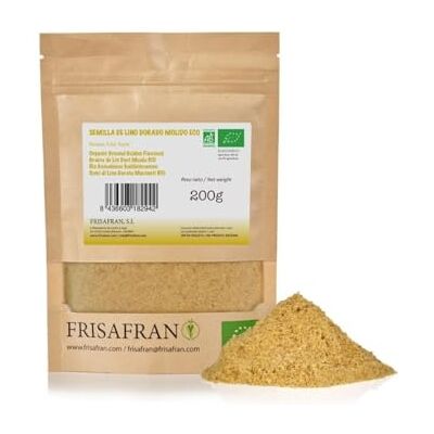 FRISAFRAN Semi Di Lino Dorati Macinati Bio 200g Supercibo biologico semi crudi lino dorato semi lino marroni Acidi grassi Fonte naturale di fibre Omega 3 100% vegano Senza glutine FRISAFRAN Semi Di Lino Dorati Macinati Bio 200g Supercibo biologico semi crudi lino dorato semi lino marroni Acidi grassi Fonte naturale di fibre Omega 3 100% vegano Senza glutine