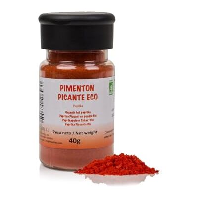 FRISAFRAN Paprica Piccante in Polvere Bio 40g peperoncino macinato Origine SPAGNA Paprika macinata speziato senza additivi naturale Pimenton de la Vera Polvere di Peperone Crusco FRISAFRAN Paprica Piccante in Polvere Bio 40g peperoncino macinato Origine SPAGNA Paprika macinata speziato senza additivi naturale Pimenton de la Vera Polvere di Peperone Crusco