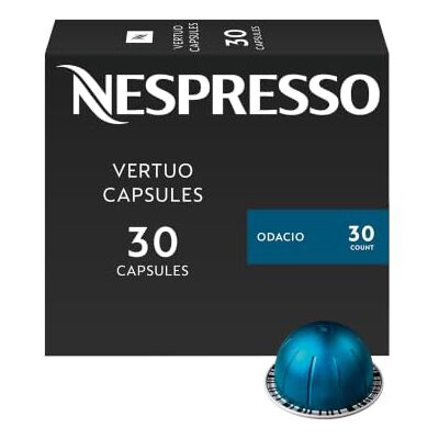 Nespresso Capsules VertuoLine, Odacio, Dark Roast Coffee, 30 Count Coffee Pods, Brews 7.8oz Nespresso Capsules VertuoLine, Odacio, Dark Roast Coffee, 30 Count Coffee Pods, Brews 7.8oz