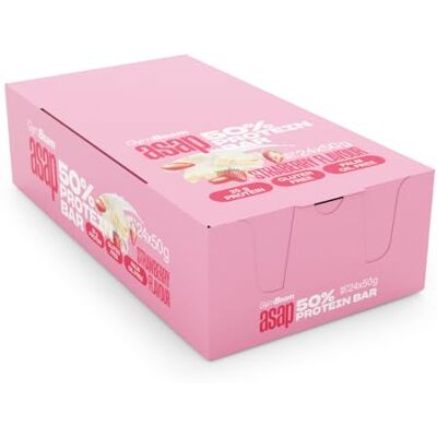 GymBeam Barretta Proteica 50% Snack Proteico Senza Glutine e Senza Zuccheri, Protein Bar Ideale per Crescita Muscolare e Salute delle Ossa, Perfetta per Palestra, Scuola, Lavoro e Viaggi, Fragola GymBeam Barretta Proteica 50% Snack Proteico Senza Glutine e Senza Zuccheri, Protein Bar Ideale per Crescita Muscolare e Salute delle Ossa, Perfetta per Palestra, Scuola, Lavoro e Viaggi, Fragola