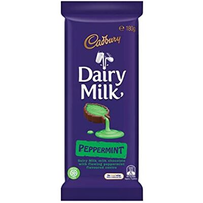 Cadbury Cioccolato al latte di menta piperita 180gm x 15 Cadbury Cioccolato al latte di menta piperita 180gm x 15
