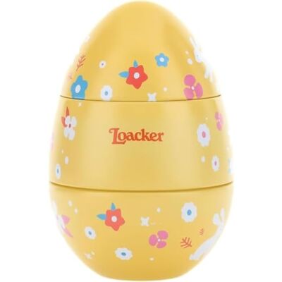 Loacker , Uovo di Pasqua in Latta Happy Easter, Mix Wafer Assortiti, 140,2g Uovo di Pasqua in Latta Ripieno di 15 Snack al Cioccolato in 6 Gusti Assortiti, Cioccolatini Monoporzione, Altezza 16 cm Loacker , Uovo di Pasqua in Latta Happy Easter, Mix Wafer Assortiti, 140,2g Uovo di Pasqua in Latta Ripieno di 15 Snack al Cioccolato in 6 Gusti Assortiti, Cioccolatini Monoporzione, Altezza 16 cm