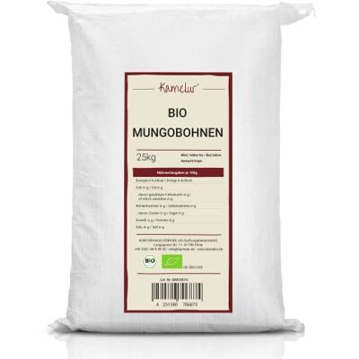Kamelur 25kg BIO Fagioli mungo secchi Fagioli mungo BIO senza additivi Fagioli mung BIO (mung beans) in confezione di massa Kamelur 25kg BIO Fagioli mungo secchi Fagioli mungo BIO senza additivi Fagioli mung BIO (mung beans) in confezione di massa