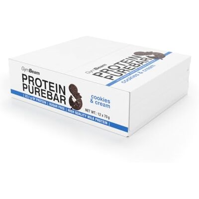 GymBeam PureBar Barrette Proteiche 12 x 70 g, Barretta Proteica con Proteine del Latte, Alto Contenuto Proteico, Fonte di Fibre, Basso Contenuto di Grassi e Zuccheri (cookies cream) GymBeam PureBar Barrette Proteiche 12 x 70 g, Barretta Proteica con Proteine del Latte, Alto Contenuto Proteico, Fonte di Fibre, Basso Contenuto di Grassi e Zuccheri (cookies cream)