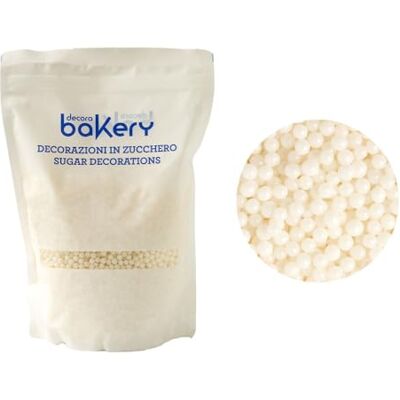 Decora , 5081163 Confezione da 1 Kg Perle di Zucchero Bianco Brillante, da 5 Mm, pronte all'uso, per re facilmente torte e dolcetti, Made in Italy Decora , 5081163 Confezione da 1 Kg Perle di Zucchero Bianco Brillante, da 5 Mm, pronte all'uso, per re facilmente torte e dolcetti, Made in Italy