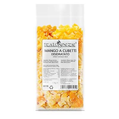 ITALIA SPEZIE Mango disidratato a cubetti, mango essiccato, snack, muesli, Frutta Essiccata, Frutta Esotica Disidratata, Snack Sano ITALIA SPEZIE Mango disidratato a cubetti, mango essiccato, snack, muesli, Frutta Essiccata, Frutta Esotica Disidratata, Snack Sano
