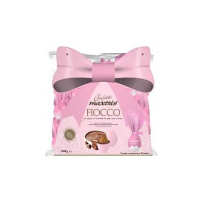 Confetti Maxtris Confetto Fiocco Rosa in busta da 500g Confetti Maxtris Confetto Fiocco Rosa in busta da 500g