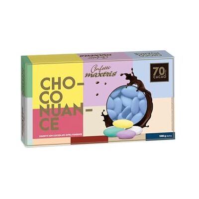 Confetti Maxtris CHOCO NUANCE colore CIELO cioccolato fondente 1 KG Confetti Maxtris CHOCO NUANCE colore CIELO cioccolato fondente 1 KG