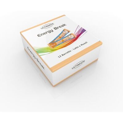 ULTIMATE ITALIA Barretta energy break gusto latte e muesli 12 pz da 30g energia immediata e graduale, alta digeribilità, senza copertura ULTIMATE ITALIA Barretta energy break gusto latte e muesli 12 pz da 30g energia immediata e graduale, alta digeribilità, senza copertura