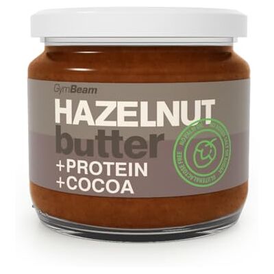 GymBeam Burro di Nocciole 100% 340 g, Senza Zuccheri Raffinati, Ricco di Proteine e Fibre, con Nocciole Tostate Pure e Proteine del Siero di Latte Isolate, Senza Lattosio GymBeam Burro di Nocciole 100% 340 g, Senza Zuccheri Raffinati, Ricco di Proteine e Fibre, con Nocciole Tostate Pure e Proteine del Siero di Latte Isolate, Senza Lattosio