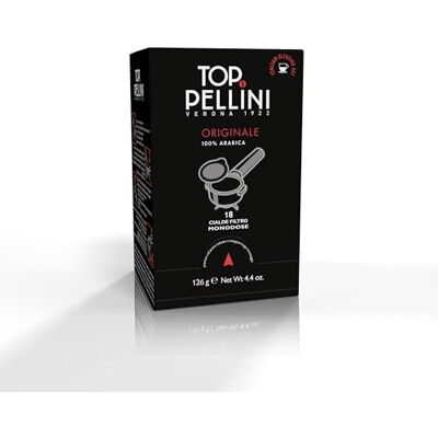 Pellini Caffè Top 100% Arabica, 108 Caffè in Cialde Compostabili ESE dall'Aroma Intenso e Avvolgente e Tostatura Delicata, 6 Confezioni da 18 Cialde Pellini Caffè Top 100% Arabica, 108 Caffè in Cialde Compostabili ESE dall'Aroma Intenso e Avvolgente e Tostatura Delicata, 6 Confezioni da 18 Cialde