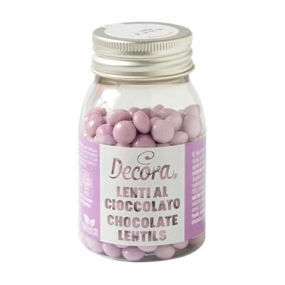 Decora - Lenti Di Cioccolato Color Lilla - 80 g - Decorazione dolci Decora - Lenti Di Cioccolato Color Lilla - 80 g - Decorazione dolci