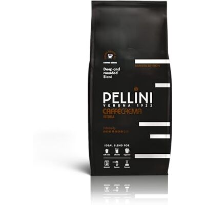 Pellini Caffè Crema Intensa – Caffè in Grani, Miscela di Arabica e Robusta dal Gusto Morbido e Bilanciato con Note di Cacao e Nocciola, 1 kg Pellini Caffè Crema Intensa – Caffè in Grani, Miscela di Arabica e Robusta dal Gusto Morbido e Bilanciato con Note di Cacao e Nocciola, 1 kg