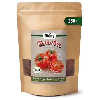 Biojoy BIO Pomodori essiccati, senza olio, con 7% di salgemma, 250 g Non solforati, senza zuccheri aggiunti, dalla Turchia Biojoy BIO Pomodori essiccati, senza olio, con 7% di salgemma, 250 g Non solforati, senza zuccheri aggiunti, dalla Turchia