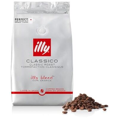 illy , Caffè in Grani da Macinare CLASSICO, 1 Barattolo da 500g 100% Arabica con Note di Fiori d'Arancio e Gelsomino, Gusto Morbido e Retrogusto Dolce illy , Caffè in Grani da Macinare CLASSICO, 1 Barattolo da 500g 100% Arabica con Note di Fiori d'Arancio e Gelsomino, Gusto Morbido e Retrogusto Dolce
