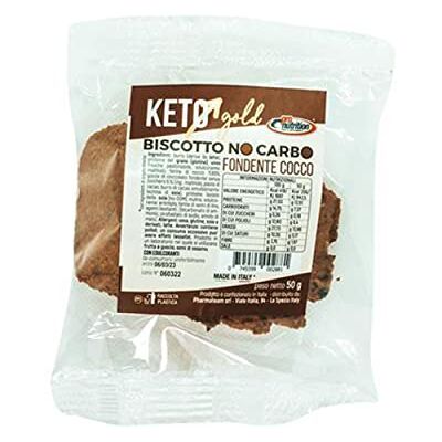 ProNutrition BISCOTTO KETO NOCARBO PROTEICO Biscotti Proteici chetogenici ad Alto Contenuto di Proteine Gusto Fondente Cocco 50 gr ProNutrition BISCOTTO KETO NOCARBO PROTEICO Biscotti Proteici chetogenici ad Alto Contenuto di Proteine Gusto Fondente Cocco 50 gr