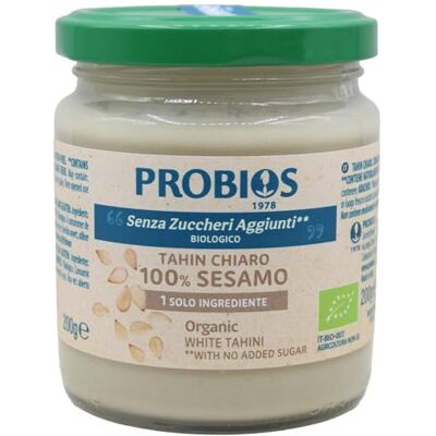 Probios Crema Tahini Light Crema di Sesamo Tahina Premium Salsa Tahini Ricca e Cremosa per Hummus e Salse Confezione da 6 x 200 g Probios Crema Tahini Light Crema di Sesamo Tahina Premium Salsa Tahini Ricca e Cremosa per Hummus e Salse Confezione da 6 x 200 g