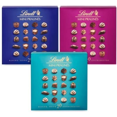 Lindt Mini Praline, confezione di cioccolatini assortiti, mini praline assortite, 180g Lindt Mini Praline, confezione di cioccolatini assortiti, mini praline assortite, 180g