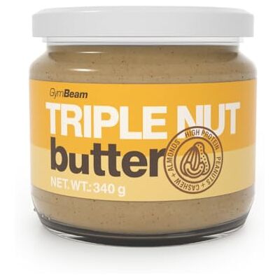 GymBeam Delizioso Burro di Anacardi, Arachidi e Mandorle 400g, Senza Glutine, Senza Olio di Palma, Ricco di Proteine e Fibre, Prodotto con Ingredienti Naturali Crema Triple Nut GymBeam Delizioso Burro di Anacardi, Arachidi e Mandorle 400g, Senza Glutine, Senza Olio di Palma, Ricco di Proteine e Fibre, Prodotto con Ingredienti Naturali Crema Triple Nut