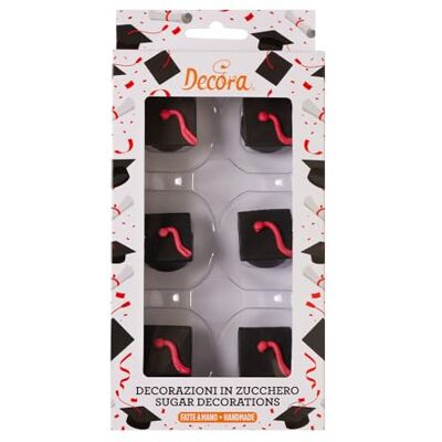 Decora - Graduation Cap 3D - Assortito - Decorazioni edibili Decora - Graduation Cap 3D - Assortito - Decorazioni edibili