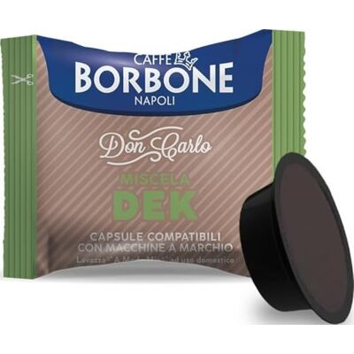CAFFÈ BORBONE Don Carlo, Miscela Decaffeinata 100 Capsule Compatibili con le Macchine ad uso domestico Lavazza* A Modo Mio* CAFFÈ BORBONE Don Carlo, Miscela Decaffeinata 100 Capsule Compatibili con le Macchine ad uso domestico Lavazza* A Modo Mio*
