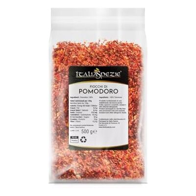 ITALIA SPEZIE , Pomodori in fiocchi, 500 g, pomodoro secco al naturale, granulato di pomodoro senza additivi ITALIA SPEZIE , Pomodori in fiocchi, 500 g, pomodoro secco al naturale, granulato di pomodoro senza additivi