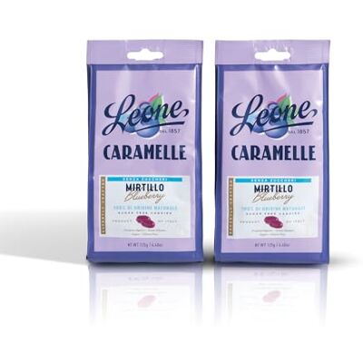 Pastiglie Leone Leone dal 1857 Caramelle Senza Zucchero Mirtillo Gusto Mirtillo Senza Glutine e Vegane 2 Sacchetti Caramelle Dure da 125g (2 x 125g) Pastiglie Leone Leone dal 1857 Caramelle Senza Zucchero Mirtillo Gusto Mirtillo Senza Glutine e Vegane 2 Sacchetti Caramelle Dure da 125g (2 x 125g)
