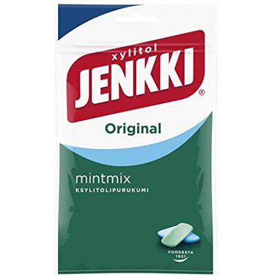 Cloetta Jenkki Xylitol Mint mix Gomma da masticare 1 pacco of 100g Cloetta Jenkki Xylitol Mint mix Gomma da masticare 1 pacco of 100g