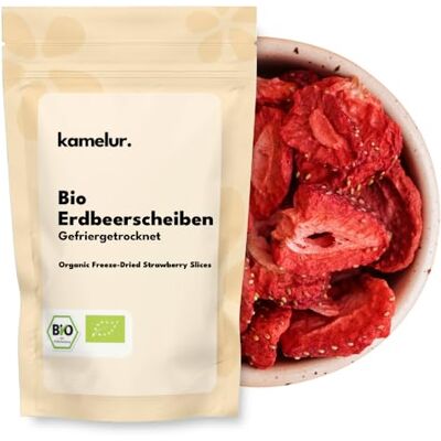 Kamelur Fragole BIO Liofilizzate A Fette Croccanti Chips Alla Frutta A Base Di Fragole Bio, Senza Additivi E In Confezione Biodegradabile 250 G (Confezione Di 1) Kamelur Fragole BIO Liofilizzate A Fette Croccanti Chips Alla Frutta A Base Di Fragole Bio, Senza Additivi E In Confezione Biodegradabile 250 G (Confezione Di 1)