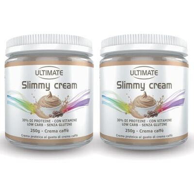 ULTIMATE ITALIA 2 slimmy cream 30% di proteine con vitamine low carb senza glutine 2x250g (crema caffè) ULTIMATE ITALIA 2 slimmy cream 30% di proteine con vitamine low carb senza glutine 2x250g (crema caffè)