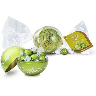 Lindt LINDOR Maxi Boule Pistacchio, confezione in latta contenente praline di cioccolato al pistacchio, Formato 200g Lindt LINDOR Maxi Boule Pistacchio, confezione in latta contenente praline di cioccolato al pistacchio, Formato 200g