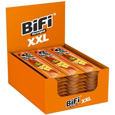 BiFi Original XXL – Stick di salame, snack formato tascabile, essiccati all'aria, da gustare in viaggio, in ufficio o quando fai sport, con pepe, coriandolo e aglio, confezione da 30, 30 x 40 g BiFi Original XXL – Stick di salame, snack formato tascabile, essiccati all'aria, da gustare in viaggio, in ufficio o quando fai sport, con pepe, coriandolo e aglio, confezione da 30, 30 x 40 g