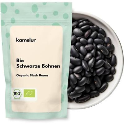Kamelur 1kg di fagioli BIO neri di tartaruga fagioli neri BIO essiccati e senza additivi fagioli neri in confezione biodegradabile Kamelur 1kg di fagioli BIO neri di tartaruga fagioli neri BIO essiccati e senza additivi fagioli neri in confezione biodegradabile