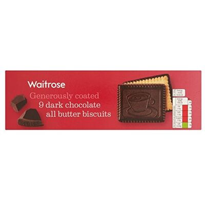 Waitrose Biscotti al burro di cioccolato fondente Continental 125g Waitrose Biscotti al burro di cioccolato fondente Continental 125g