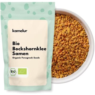 Kamelur 500g di BIO semi di fieno greco intero, semi di fieno greco senza additivi come una spezia versatile o come tè di fieno greco confezionati in imballaggi biodegradabili Kamelur 500g di BIO semi di fieno greco intero, semi di fieno greco senza additivi come una spezia versatile o come tè di fieno greco confezionati in imballaggi biodegradabili