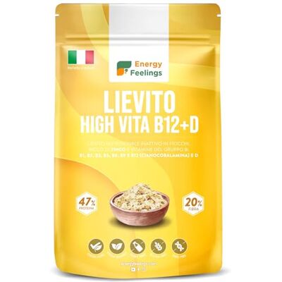 Energy Feelings Lievito Nutrizionale Alimentare in Scaglie con Vitamina B12 e D 250g. Lievito in Fiocchi Inattivo Senza Glutine e Vegano, 47% Proteine Energy Feelings Lievito Nutrizionale Alimentare in Scaglie con Vitamina B12 e D 250g. Lievito in Fiocchi Inattivo Senza Glutine e Vegano, 47% Proteine