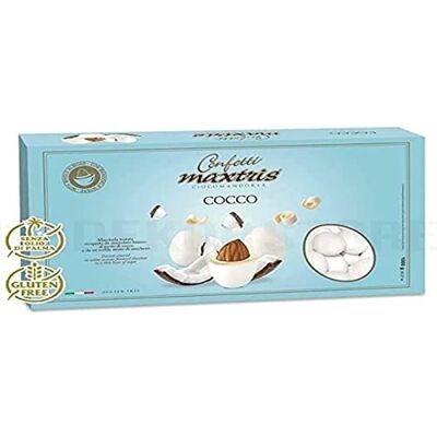 Confetti Maxtris Italiani Di MANDORLA, Linea Fruttati, Cocco Confetti Maxtris Italiani Di MANDORLA, Linea Fruttati, Cocco