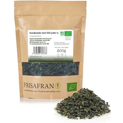 FRISAFRAN O Tè Verde Gunpowder alla Menta Bio Rinfusa 200g Antiossidante Tè Verde Giapponese Digestivo Sano Bevanda Rinfrescante Infuso Tè Puro Foglie di Menta Caldo-Freddo FRISAFRAN O Tè Verde Gunpowder alla Menta Bio Rinfusa 200g Antiossidante Tè Verde Giapponese Digestivo Sano Bevanda Rinfrescante Infuso Tè Puro Foglie di Menta Caldo-Freddo