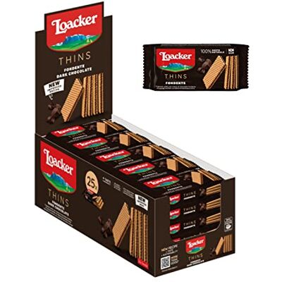 Loacker Fondente, Fragranti Wafers con Crema al Cioccolato Fondente Extra 150 g Loacker Fondente, Fragranti Wafers con Crema al Cioccolato Fondente Extra 150 g