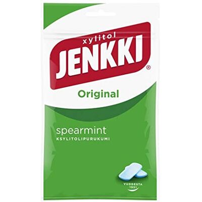 Cloetta Jenkki Xylitol Spearmint Gomma da masticare 1 pacco of 100g Cloetta Jenkki Xylitol Spearmint Gomma da masticare 1 pacco of 100g