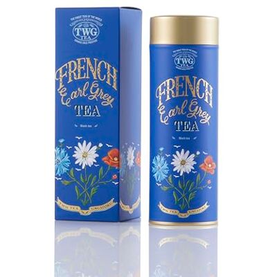 TWG Tea French Earl Grey Tè Nero Bergamotto e Fiordalisi Blu Latta Haute Couture, 100G Set Regalo TWG Tea French Earl Grey Tè Nero Bergamotto e Fiordalisi Blu Latta Haute Couture, 100G Set Regalo